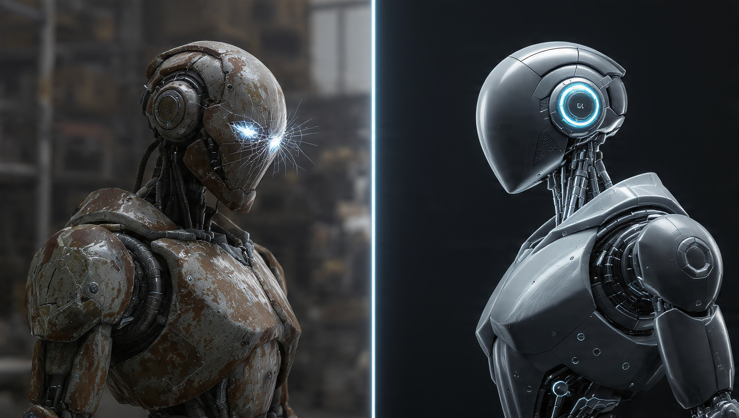 Old vs new robot generation comparison