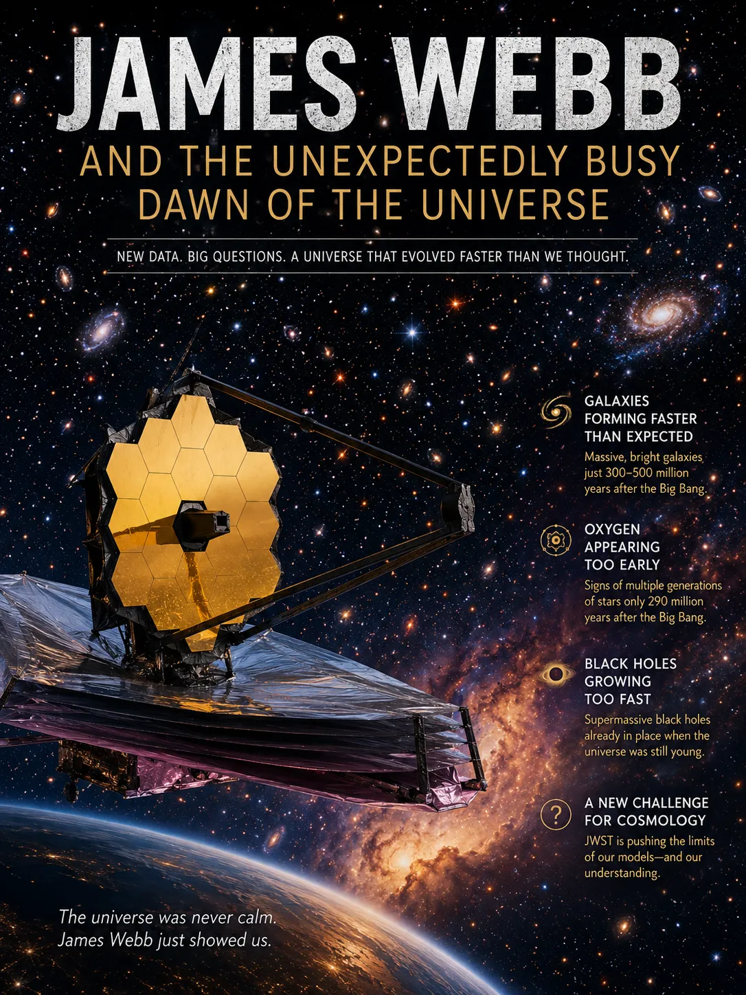 The early cosmos was busier than the models predicted